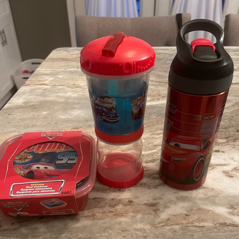 Disney lightening McQueen lunch items